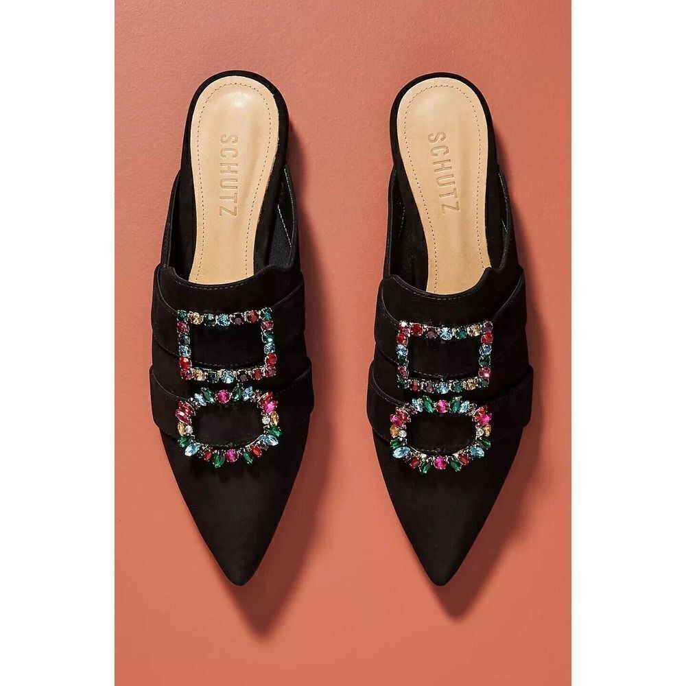 Schutz Rebeca Slides Black Women’s Size 7.5 - Picture 2 of 7